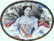Portrait of Catherine I in front of Ekaterinhov, Murano, Andrea da